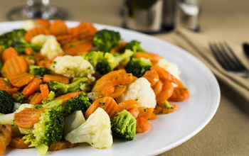Plate of mixed vegetables